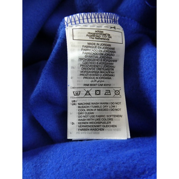 Adidas Men's Sun Hoodie JF6607 Semi Lucid Blue XL UPF Lightweight Long Sleeve - Picture 9 of 11